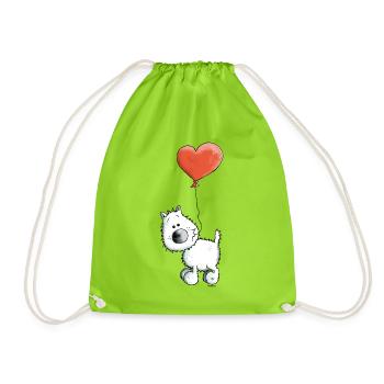 West Highland White Terrier - Chien - Sac de sport léger - vert néon - Devant