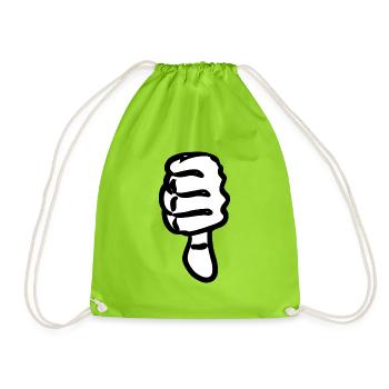 Silhouette abstraite des mains - Sac de sport léger - vert néon - Devant
