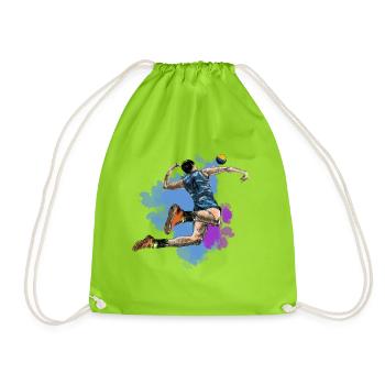 volleyball - Drawstring Bag - neon green - Front