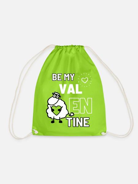 Valentin-Schaf - Turnbeutel - Neongrün