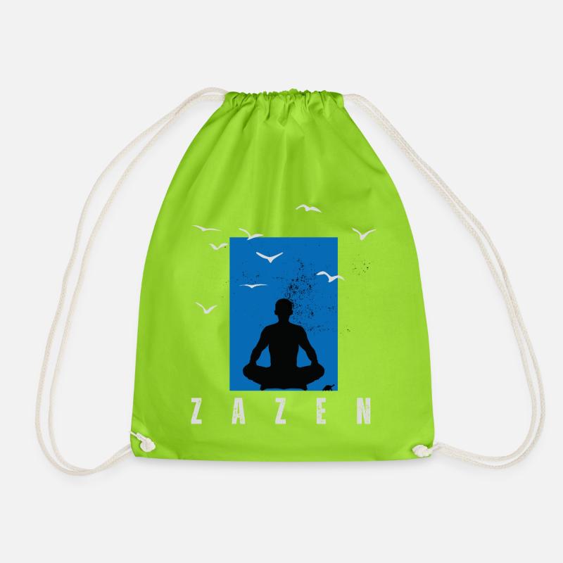 Zazen Meditation - Turnbeutel - Neongrün