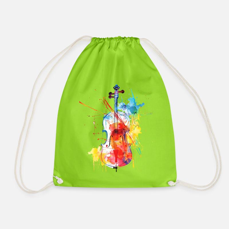 Art du violon coloré - Sac de sport léger - vert néon