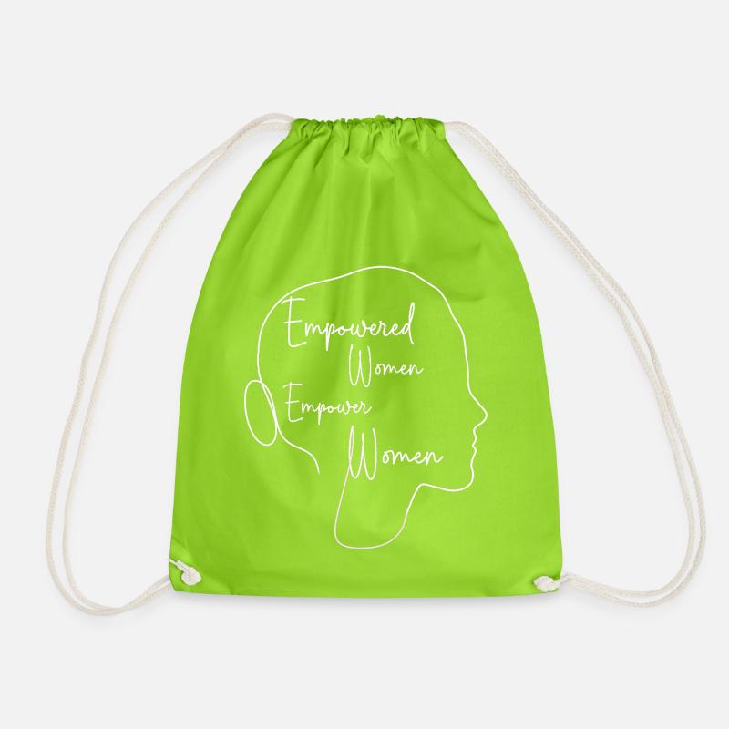 Girl power - Drawstring Bag - neon green