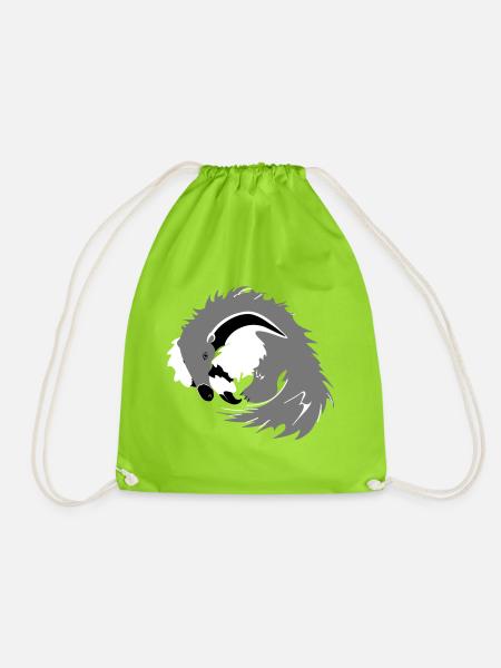 Ameisenbär Baby - Turnbeutel - Neongrün