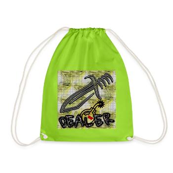 DEALER - Club WoW - Drawstring Bag - neon green - Front