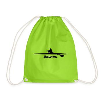 Rowing Woman - Sac de sport léger - vert néon - Devant