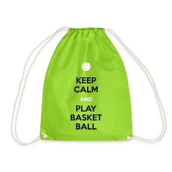 Basketball player - Drawstring Bag - neon green - Front