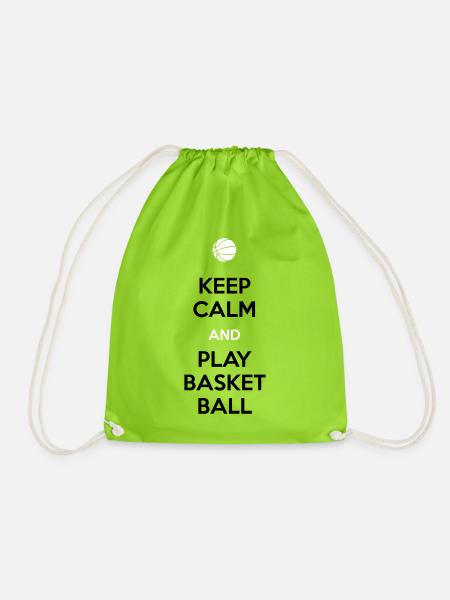 Basketball player - Drawstring Bag - neon green