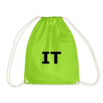 Nerdy design "IT" - Drawstring Bag - neon green - Front