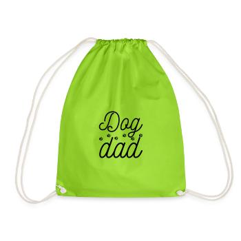Hund Papa - Turnbeutel - Neongrün - Vorne