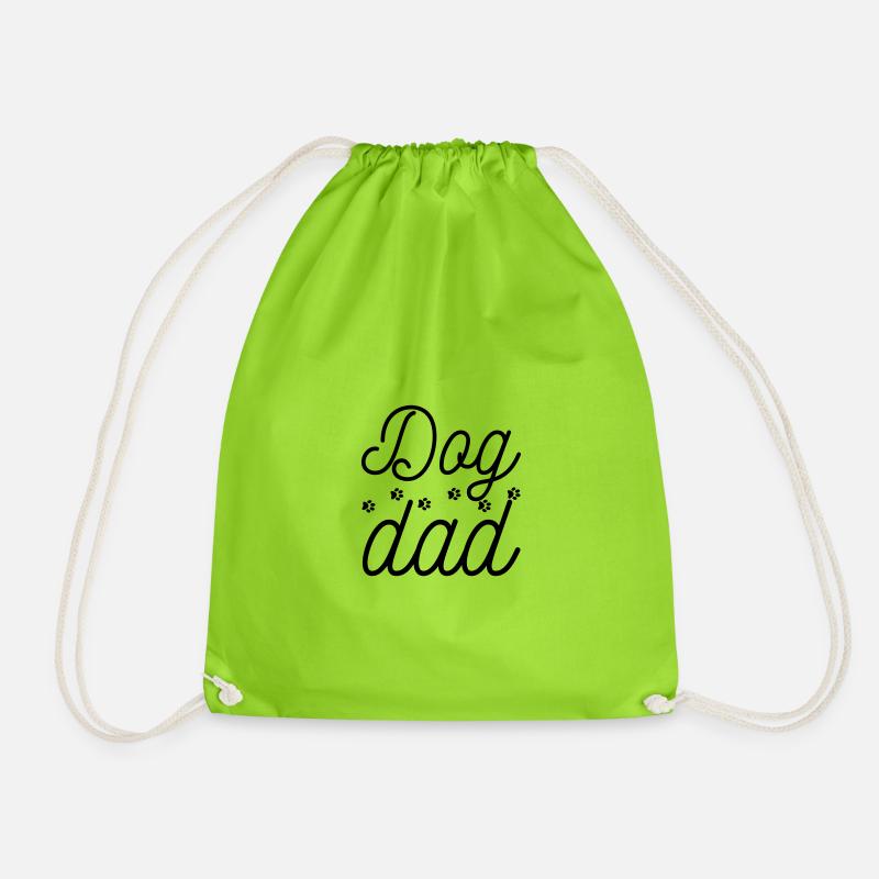 Hund Papa - Turnbeutel - Neongrün