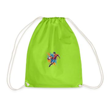 Soccer Player - Drawstring Bag - neon green - Front