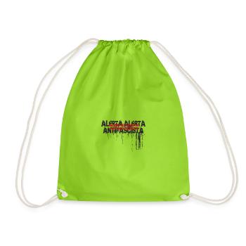 ALERTA ALERTA ANTIFASCISTA - Sac de sport léger - vert néon - Devant