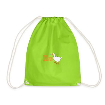 Goose – Peace Was Never an Option - Drawstring Bag - neon green - Front