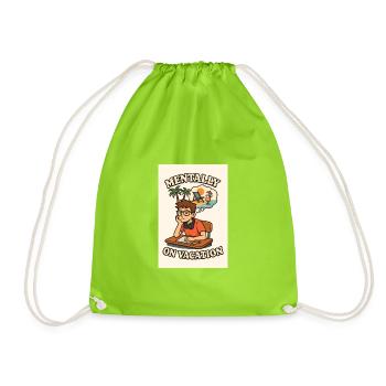 Conception mentalement en vacances - Sac de sport léger - vert néon - Devant