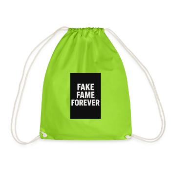Fake Fame Forever Satire - Turnbeutel - Neongrün - Vorne