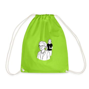 Grandma Karin Hairdresser appointment - Drawstring Bag - neon green - Front