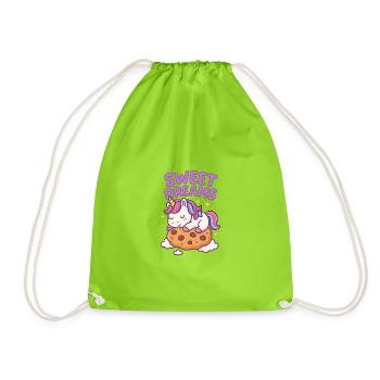 Sweet Dreams Cookie Licorne - Sac de sport léger - vert néon - Devant