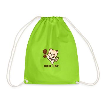 Kickkatze - Turnbeutel - Neongrün - Vorne