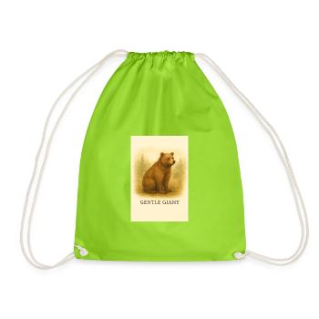 Soft Giant Bear - Drawstring Bag - neon green - Front