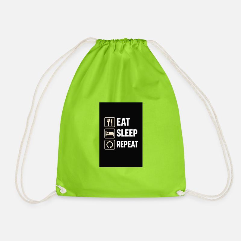 Eat Sleep Repeat - Turnbeutel - Neongrün