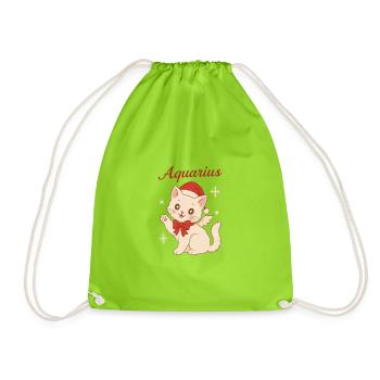 Aquarius Winter Cat - Sac de sport léger - vert néon - Devant