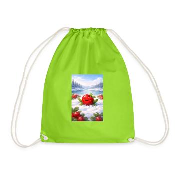 Priselberry - Gifts of the Far North - Drawstring Bag - neon green - Front
