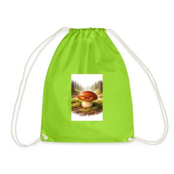 Gifts of the Far North - Butter Mushroom - Drawstring Bag - neon green - Front