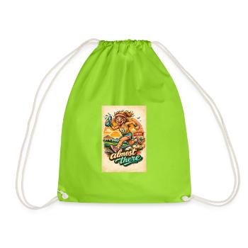 Racing Spirit: Almost There - Drawstring Bag - neon green - Front