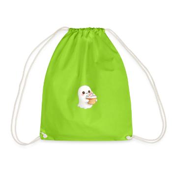 Gâteau confettis Sweet Ghost Cupcake - Sac de sport léger - vert néon - Devant