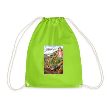Gartenfreunde Beetspaß - Turnbeutel - Neongrün - Vorne