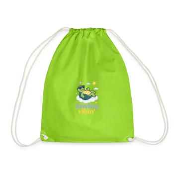 Nuage de tortue Vibin discret - Sac de sport léger - vert néon - Devant