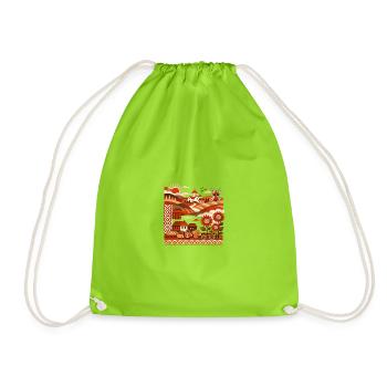 Souvenir de design de voyage en Serbie : vacances dans les Balkans - Sac de sport léger - vert néon - Devant