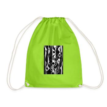 Mécanique abstraite Noir et Blanc - Sac de sport léger - vert néon - Devant