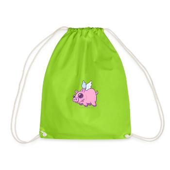 Piggys Nues volants - Sac de sport léger - vert néon - Devant