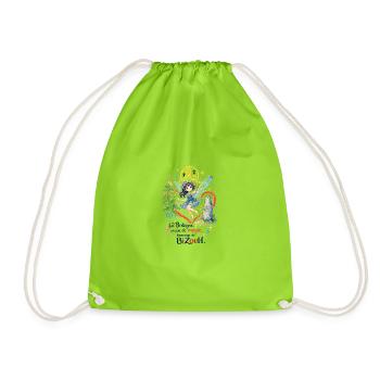 Bretagne un peu de magie beaucoup de BiZouH  - Sac de sport léger - vert néon - Devant
