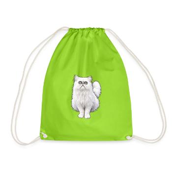 Chat bizarre - Sac de sport léger - vert néon - Devant