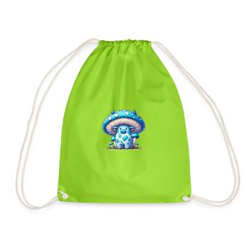 champignon vache - Sac de sport léger - vert néon - Devant