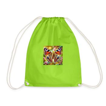 Schmetterling. 00x - Turnbeutel - Neongrün - Vorne