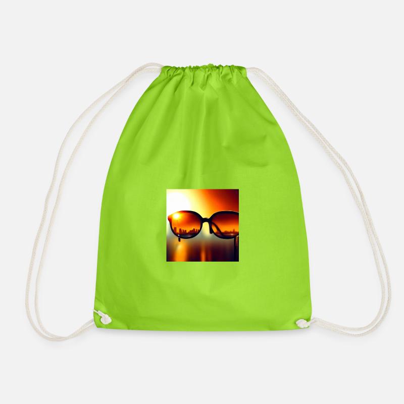 Sunglass-Skyline - Turnbeutel - Neongrün