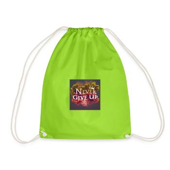 Never give up - Sac de sport léger - vert néon - Devant