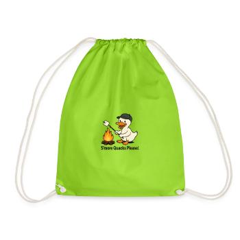 S’more charlatans s’il vous plaît ! – Canard de camping - Sac de sport léger - vert néon - Devant