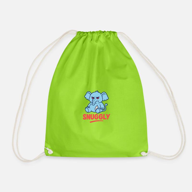 Grumpy Elephant - Turnbeutel - Neongrün