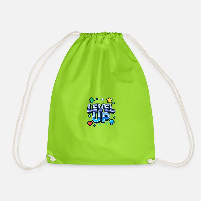 Level Up Gaming Motivations - Turnbeutel - Neongrün