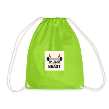 Powerful Expression of Strength and Determination - Drawstring Bag - neon green - Front