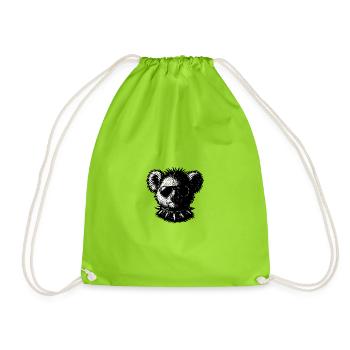 Fels-Koala - Turnbeutel - Neongrün - Vorne