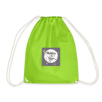 Écriture dans les étoiles - Sac de sport léger - vert néon - Devant
