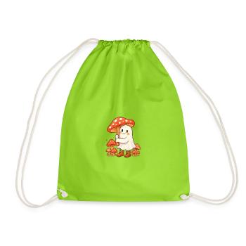 Fantôme avec un parapluie - un champignon - Sac de sport léger - vert néon - Devant