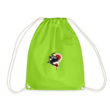 Tram on the red streak - Drawstring Bag - neon green - Front