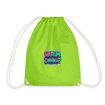 Pourquoi DNNN ? Graffiti au néon - Sac de sport léger - vert néon - Devant